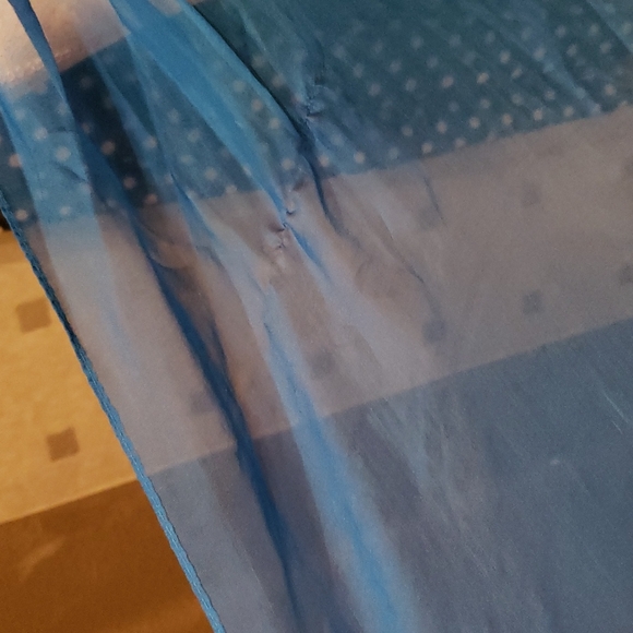 3 bundle Scarf Wrap includrs Leopard Print, Blue Poker Dot, Royal Blue Silk. - Picture 7 of 8